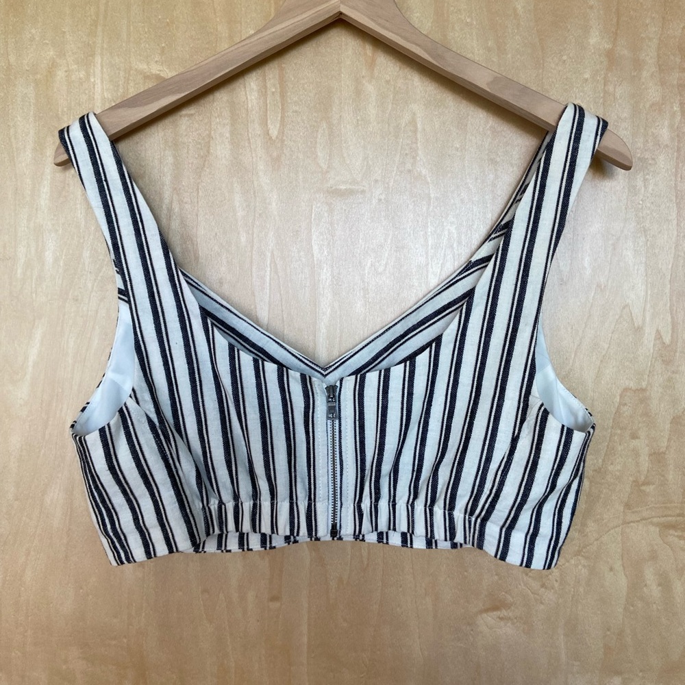 BCBGMaxAzria striped bralette top - Picture 3 of 4